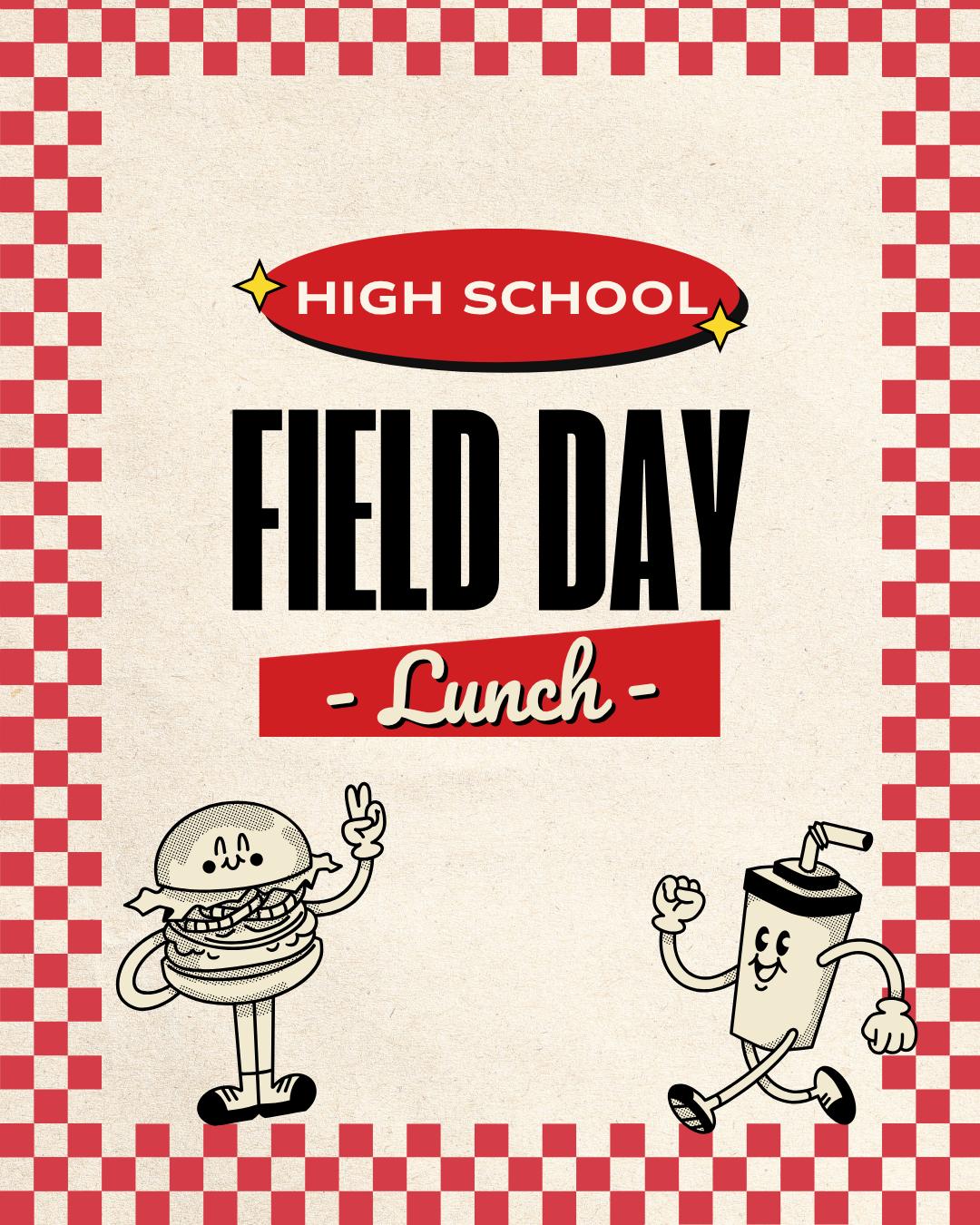 10/9 HIGH SCHOOL Field Day Lunch