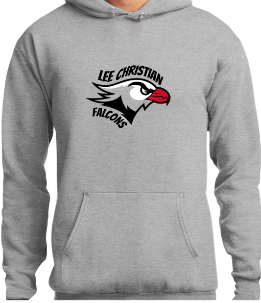 Grey Falcon Head Hoodie