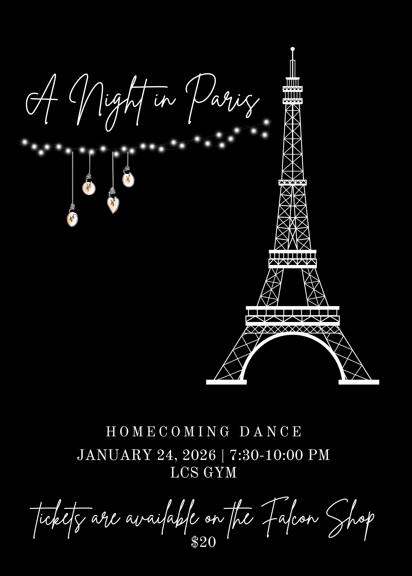 Homecoming - A Night in Paris (RE-SCHEDULED TO JAN 31)